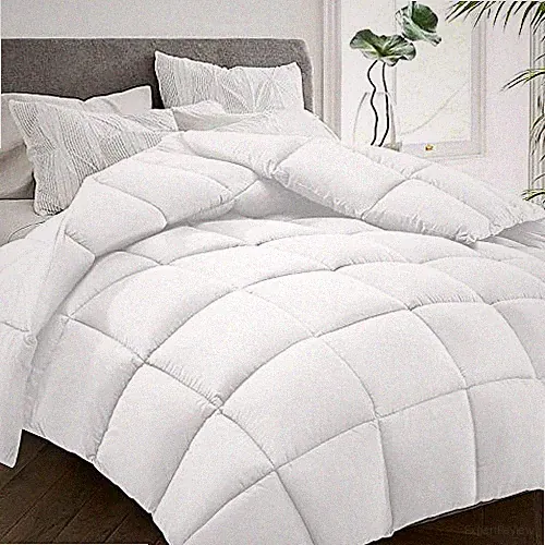 All Season Full Size Bed Comforter - Cooling Goose Down Full（82*86） White