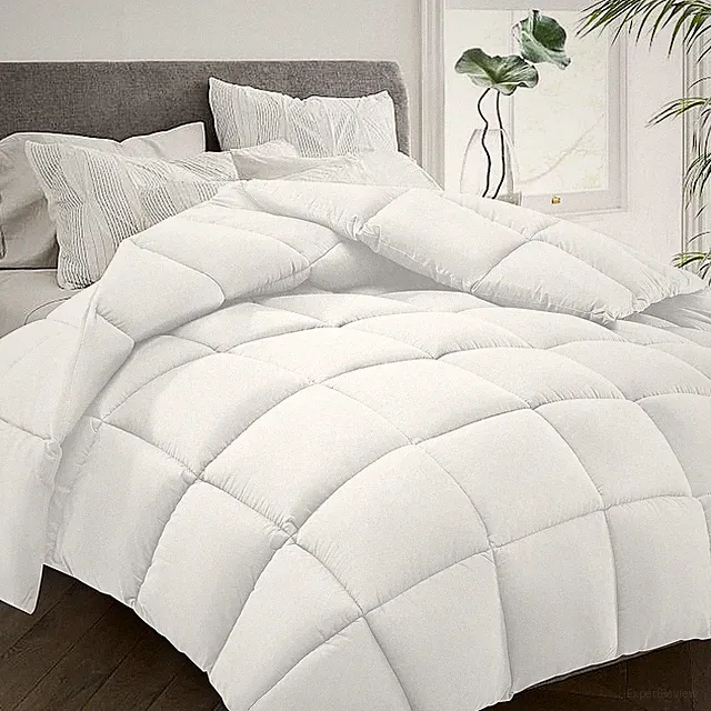All Season Queen Size Bed Comforter - Cooling Goose Down Alternative Quilted...