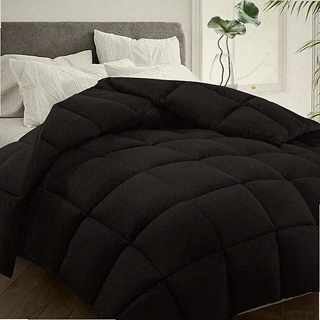 All Season Queen Size Bed Comforter - Cooling Goose Down Alternative Quilted Duv
