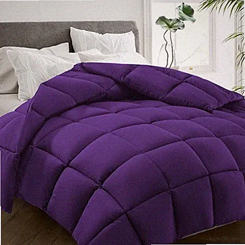 All Season Twin Size Bed Comforter - Cooling Goose Down Twin（64*88） Purple