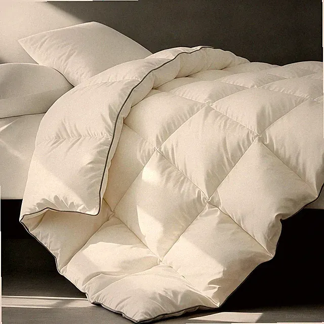 Goose Down Comforters 100% Cotton Shell Oversized King Size Comforter Luxury...
