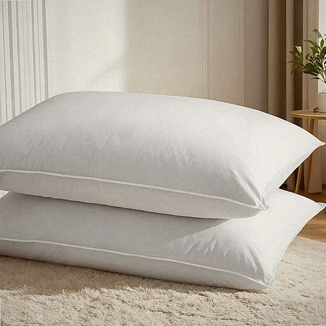 Goose down Pillows King Size Set of 2 with 750 Fill Power, Hotel Quality Bed Pil