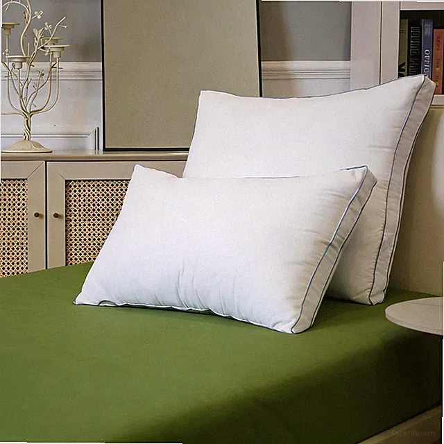 Goose Down Pillows, Standard Size Set of 2 with 3-Layer Design, Hotel Down Bed P