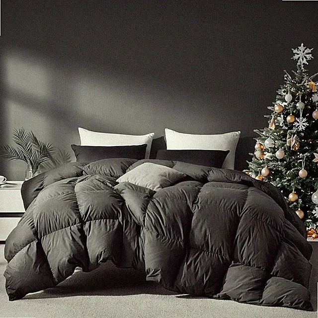 Grey Goose Feather Down All Season Comforter Queen Size, 750+ Fill Power, 1200TC
