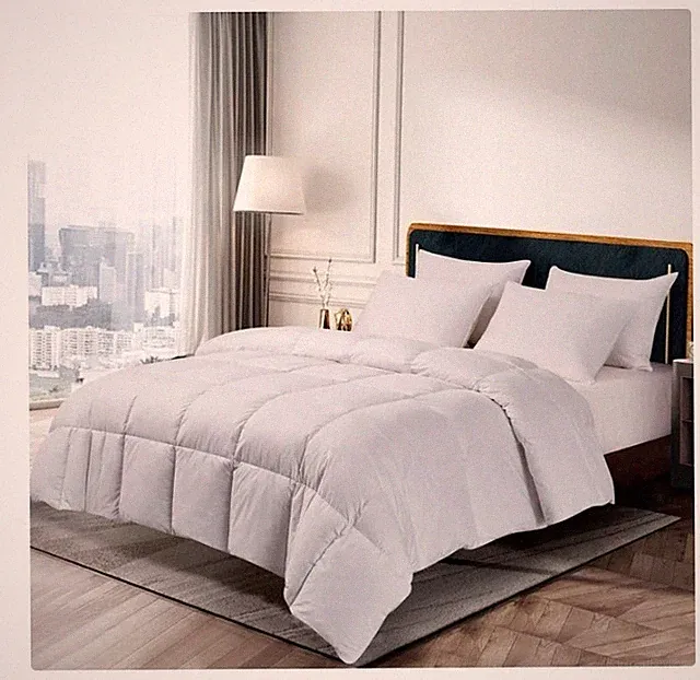 Hotel Grand Luxury Basic Bedding White Goose Feather & Down Comforter KING