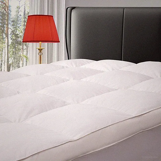 King Size Extra Thick Fusion Goose Down Feather Filled Mattress Topper, Plush...