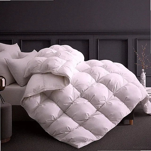 King Size Goose Feather Down Fiber forter - Pinch Pleat Duvet