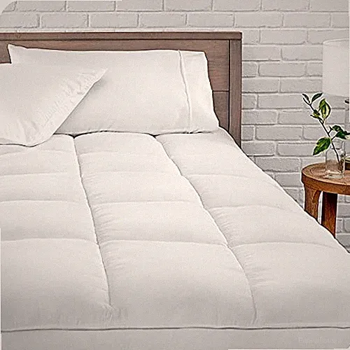 Pillow-Top Mattress Pad - Premium Goose Down Alternative - Full White