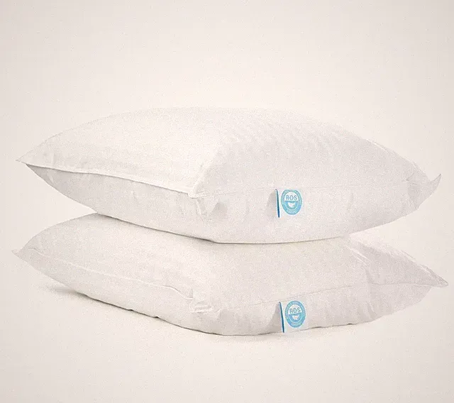 Set of 2 Down and Feather Blend Pillow - 50% White Goose Down & 50% Feather.