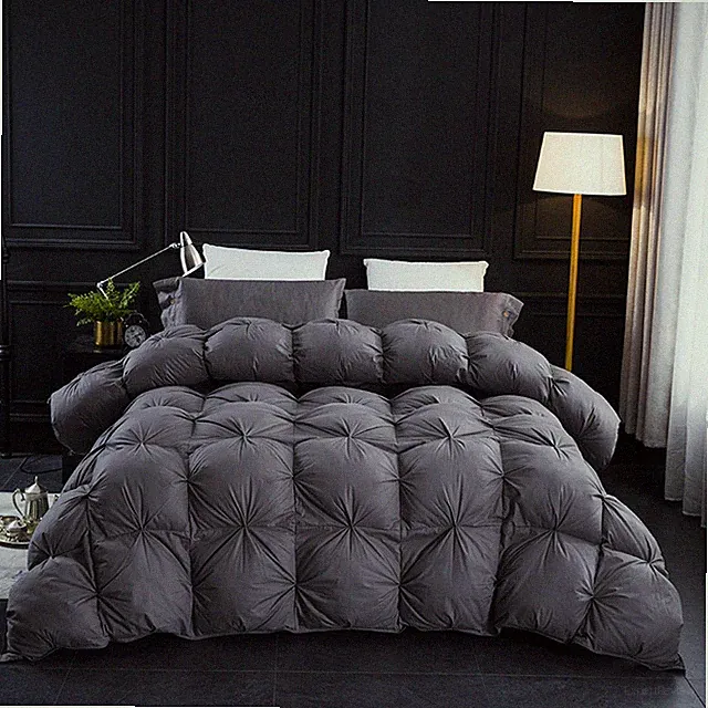 SNOWMAN Goose Down Comforter Pinch Pleat Duvet Insert 750FP,1200TC Cotton